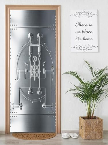 FLFK 3D Türtapete selbstklebend - Banktresor Türtapete Wandbilder- Mauer Aufkleber - Wasserdicht TürPoster für Zuhause Dekor 77x200cm