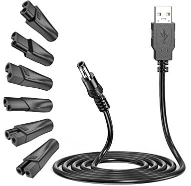Mellbree Shaver Charger Cable Kit Compatible with Shaver, Shaver Charger Cable Kit Compatible with Whal, Kemei, Babybliss and More