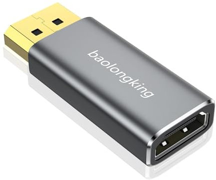 4K DisplayPort to HD Adapter, DP to HD Converter Video UHD 2K@120Hz,4K@30 DP to HDTV Male to Female Uni-Directional adapter Compatible for Dell, Lenovo, HP, AMD, GPU, NVIDIA 1pcs (grey)