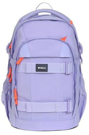 LÄSSIG Schulrucksack mit Reflektoren und höhenverstellbarem Rückenteil/School Backpack Bold Lavender