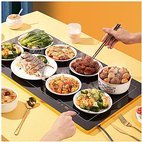 Plate Warmer Warming Tray Food Warmer Plate Electric Warming Hot Plate with AdjusTemperature Control and Touch Panel Keep Food Warm for Buffet Serving Restaurant Countertop