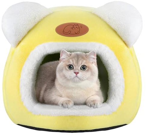 TUAKIMCE Katzenhöhle Katzenbett,Katzenbetten für Hauskatzen,Waschbares Katzenhaus Haustierbett,Weiches Komfort Zelt Katzenstreu Bett（Pornografische）