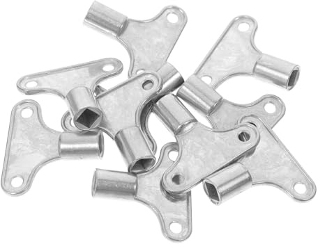SHINEOFI 10pcs Radiator Air Vent Keys Multi-Functional Valve Wrench Plumbing Tool for Bleeding Heating Radiator and Faucet Valves Universal Exhaust Key