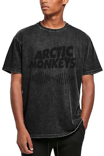 Herren Baumwolle AR&ctic T-Shirts Coole Logo Round Neck T Shirts Rundhals Kurzarm Somme Lässig Schwarz Band Tshirts Monkeys Merch Clothes Band Tops für Männer Fans Geschenke