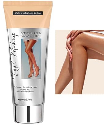 Clawrex Fond de teint pour les jambes, imperméable, pour le corps et les jambes, crème de couvrance pour les varices, longue tenue, anti-cernes, parfait pour la peau (marron foncé)