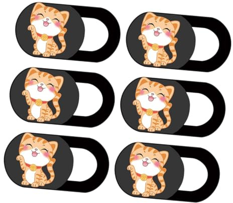 SEWACC 6 Fundas de Privacidad para Cámara Web, Deslizantes, Ultra Finas, Abs Negro, Apertura y Cierre Fácil para Portátil y Tableta