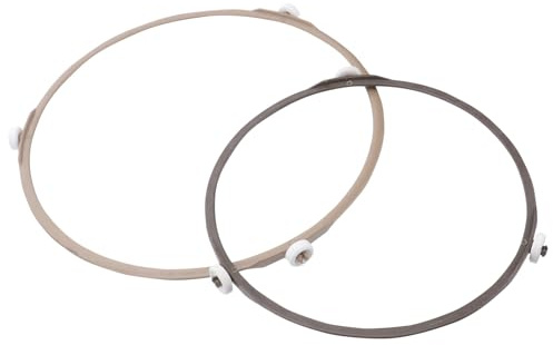 DECORNIJIA 2er Mikrowellenhalterung Drehring Mikrowelle 20cm Ersatz Rollenstützring Drehtellerhalter Runder Ofenring Plastik Außendurchmesser Lieferungen