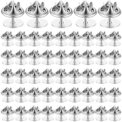 XLIUAX 50 Stück Anstecker Pin, Metallverschlussstift Rückseiten, Schmetterling Kupplung für Crafts Schmuck DIY Herstellung
