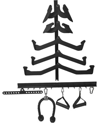 Genérico Soporte De Pared Para Barra De Jalón, Organizador Resistente 5 Piezas, Estante Des Almacenamiento Des Gimnasio, Ahorrador Espacio, Para Bandas Resistencia, Cuerdas Saltar, Pesas