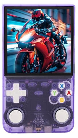 Console per Videogiochi Portatile retrò con Schermo HD da 4 Pollici Doppio Joystick per Console di Gioco Portatile per Giochi Multiplayer (64G)
