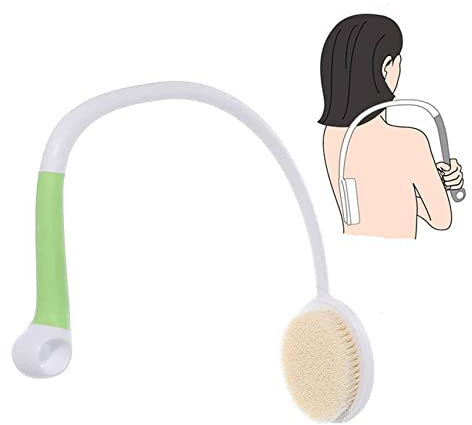 Rückenbürste mit Langem Stiel, Ergonomisch Duschbürste mit Weichen Borsten, alle Körperpartien Bequem Erreichen Können für jeden Hauttyp - Sanftes Peeling - Verbesserung der Hautgesundheit
