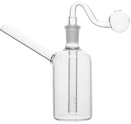 Handgefertigte kleine Bong aus dickem Glas mit 14-mm-Kopf(klar)