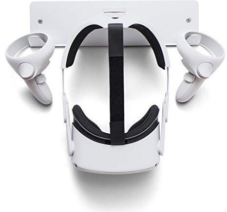 CNBEYOUNG Metal VR Headset Wall Mount Storage Stand Hook Compatible with Quest 3S 3 Quest 2 Pro, Apple Vision Pro, Valve Index, PSVR 2, HTC Vive VR XR Headsets and Controllers(Aluminum Alloy-Silver)