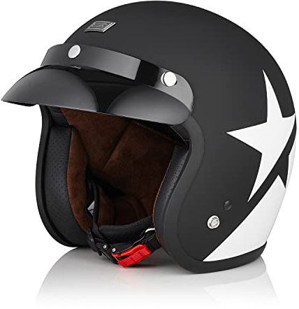 ORIGINE Offener Motorrad Jethelm ECE Zugelassener Roller Helm mit Sonnenblende