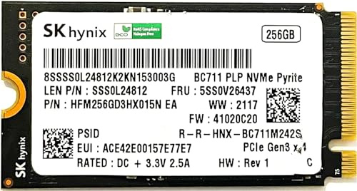 SkHynix 256GB PCIe NVMe 2242 SSD (HFM256GD3HX015N) (OEM)