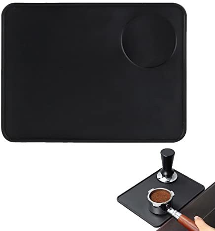 Kaffe tampermatta, kaffematta, espresso tampermatta, kaffe tamping-matta, kaffe tamper matta, silikon espresso tamping corner kaffe tamper hållare dyna för baristaverktyg hem kök bar café, 1 pack
