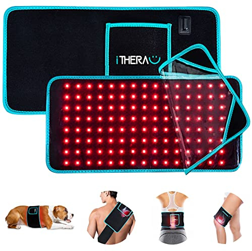 Ceintures iTHERAU luminothérapie infrarouge/120-LED lampe infrarouge 5w-red light therapy de 660nm&850nm Pour Soulager la Douleur, facile à nettoyer et à transporter