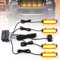 Dinfu 4 x led warnlicht frontblitzer，40W COB LED Warnleuchte Orange Blitzleuchte Rundumleuchte Auto Lichtleiste mit 18 Blinkende Stroboskop-Modi für Auto Pkw Truck Traktor KFZ LKW