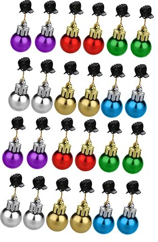 FOMIYES -teiliges Weihnachts-bartklemmen-Set mit Weihnachtsglocken und Bartschmuck Realistische Barthaarkugeln für Den Weihnachtsbaum