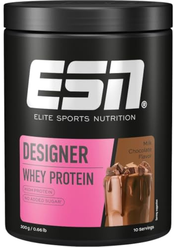 ESN Designer Whey Protein Milk Chocolate 300g (2x) + Zama4Zingo Shaker | Hochwertiges Eiweißpulver und Nahrungsergänzungsmittel für effektiven Muskelaufbau