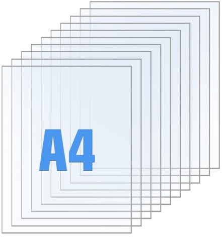 12 Pezzi Fogli Acrilici Trasparenti A4 – Spessore 1mm, Lastre Rigide per Cornici, Pittura e Progetti di Artigianato(21 x 29.7 cm)