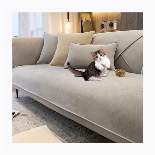 CZQGLYM Sofabezug rutschfeste Sofadecke，sofaschutz1 2 3 4-Seater L Shape Sofaschoner,Schutzhülle Für Haustier-Ledersofa,Langlebig, Couch Überzug Sofa Überwurf (45×45CM,Grey Day)