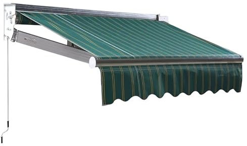 LJFDXD Manuell Gelenkarmmarkise Markise, Terrassenmarkise, Sonnenschutz, Wasserabweisende Polyesterabdeckung mit Kurbel, Sonnenschutz im Freien für Balkon, Geschäft, Restaurant, Café (Size : 2x1.5m)