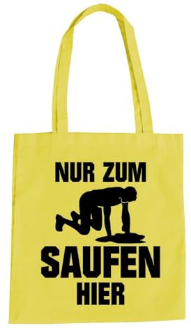 JGA Nur Zum Saufen Teilnehmer Baumwolltasche - Junggesellenabschied Heiraten Bachelor Party Die Anderen Sind Gelb