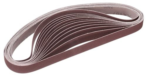 QUARKZMAN 12pz Nastri Abrasivi Ossido Alluminio Grana 120 1 x 30 Anelli Nastri Abrasivi Carta Vetrata Metallo Lucidato per Levigatrice Nastro Disco