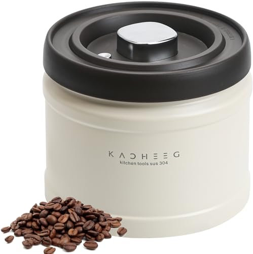 Kaffeedose Luftdicht, 1100ml Edelstahl Kaffeebohnen Behälter mit Deckel, Vakuum Kaffeebehälter, mit Atmosphäre-Ventil Multifunktionales Vorratsdose, für Tee Nüsse Kakao Länger und Frisch Bleiben