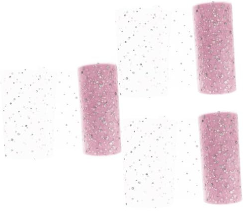 NUOBESTY 3rollen Glitzer-tüllstoff Für Dekoration Yards Pailletten Netzstoff Für Hochzeiten Geburtstagsfeiern Und Leicht Und Langlebig