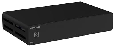 Topping B100 Reiner Mono-Leistungsverstärker - 100W Ausgangsleistung BAL/SE Eingang 3 Verstärkung 151dB SNR und DNR AMP mit 12V Trigger (Schwarz)