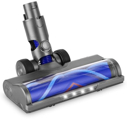 Zounin Cepillo Motorizado para Dyson V6 DC59 DC61 DC62 DC7 | Rodillo turbo motorizado con cerdas suaves y luz LED para alfombras y suelos duros