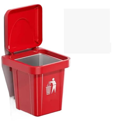 Dusarls Edelstahl Mini Aschenbecher mit Deckel, wandhängender Mülleimer geformter Aschenbecher, kleiner Mülleimer für Auto, stanzfreier Wandaschenbecher für Schlafzimmer, Büro