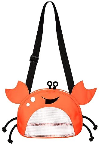 Tunejoy Sandspielzeug Tasche Strandspielzeug Netztasche für Kinder Wasserspielzeug Strandnetztasche für Jungen und Mädchen Familie Urlaub 17 * 13 * 9cm