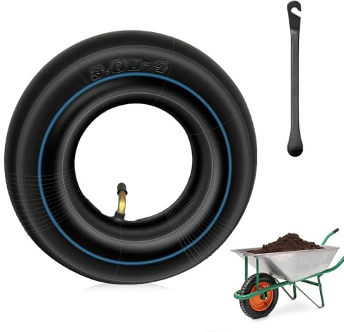 mizikuu 3.00-4 Schlauch für Sackkarrenrad, 260 × 85mm Sackkarre Bollerwagen Schubkarre Innenschlauch Rasenmäherreifen Luftschlauch Reifenschlauch Ersatzreifen für Rasenmäher Gartenanhängern