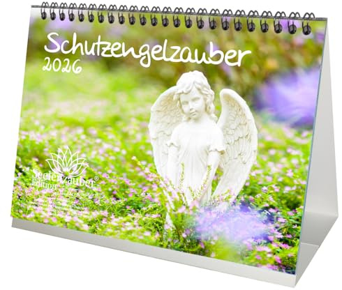 Calendrier de table 2026 - Format A5 - Ange gardien - Église Seelenzauber
