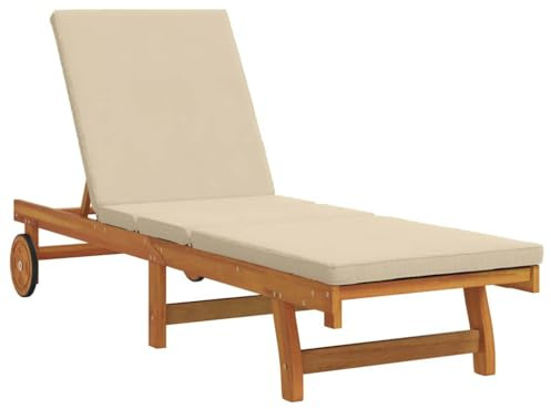 vidaXL Lettino da sole Marrone 199 x 63 x 85 cm | Schienale regolabile in diverse posizioni per un comfort ottimale, Perfetto per l'uso all'esterno tutto l'anno,