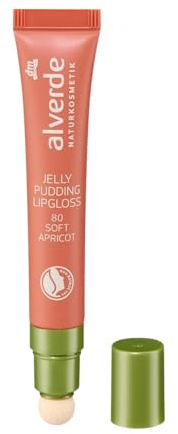 alverde NATURKOSMETIK Lipgloss Jelly Pudding 80 Soft Apricot, 10 ml