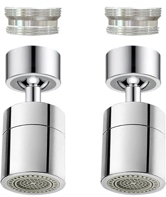 360° Kitchen Tap Spray Head, Swivel Spout Kitchen Sink Tap, FM22/M24 Kitchen Tap Aerator Spray Head with Adapter for Sink, Replacement Extender Water Filter Swivel Diffuser Attachment