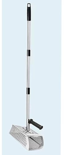Metal Detecting Beach Scoop, Stainless Steel Shovel with Handle for Fast Sifting and Treasure Hunting