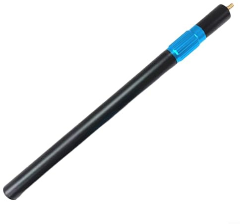 Fauhapyway pool kö förlängning professionell aluminiumlegering snooker teleskopisk biljardförlängare svart blå 23-45 cm justerbar längd (43 cm)