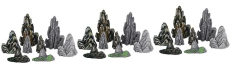 Toyvian 3 Series Miniaturas De Rocalla Artificial para Decoración De Adornos De Jardín Y Bonsai De Rocalla Estilo Mezclado para Micro Y Especiales 8 Piezas X 3