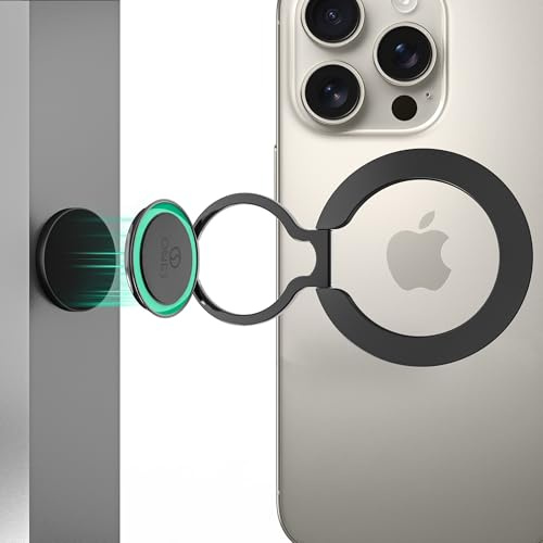 ONES Luminous Phone Holder with Night Light, Strong Magnetic Phone Grip Ring Holder, 360° Rotatable, Foldable Stand Ring Holder for Smartphones like iPhone 17/16/15/14, Samsung S23/24/25