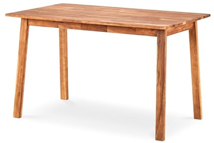 KHG Esstisch Küchentisch Holztisch 122x74x75 cm - Eiche Holz Massiv bis 100 kg belastbar - 4-6 Personen Massivholz Schreibtisch Landhausstil geölt