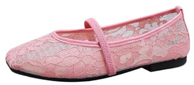 Generisch Ballerines confortables pour femme - Chaussures de danse classiques - Chaussures de danse antidérapantes - Chaussures d'été larges - Chaussures de ballet sportives à lanières