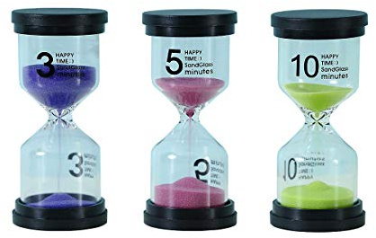 Créatif Minuteur de Sable, 3/5 / 10 Minutes Minuterie de Brossage de Dent de Sablier Coloré pour Enfants, Horloge de Sable de Sablier pour Salle de Classe, Cuisine, Jeux, Maison, Décor de Bureau