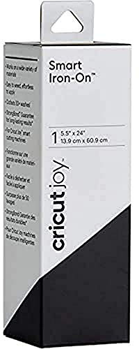 Cricut Transferfolie Textil | Schwarz | 0.6m | Übertragungsvinyl-Rolle | Flexfolie zum Aufbügeln auf T-Shirt | Für alle Cricut Schneidemaschinen geeignet | Joy Smart HTV Iron-ON
