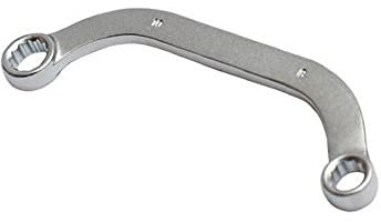 Doppel-Ringschlüssel langer Schraubenschlüssel 21 x 22mm CV-Stahl C-Form Gekröpft Ratschenschlüssel Gebogen Schraubenschlüssel