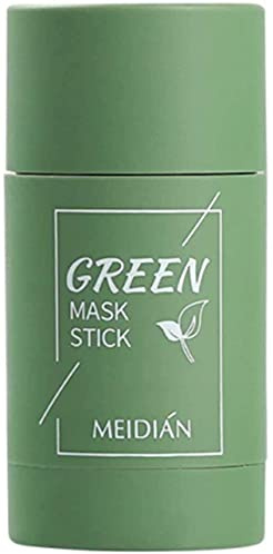 Green Tea Purifying Stick Mask for Face Facial Skin Care Product Green Tea Clay Moisturizer Oil Control Face Mask Cleansing Blackhead Remover Mask for Woman Man